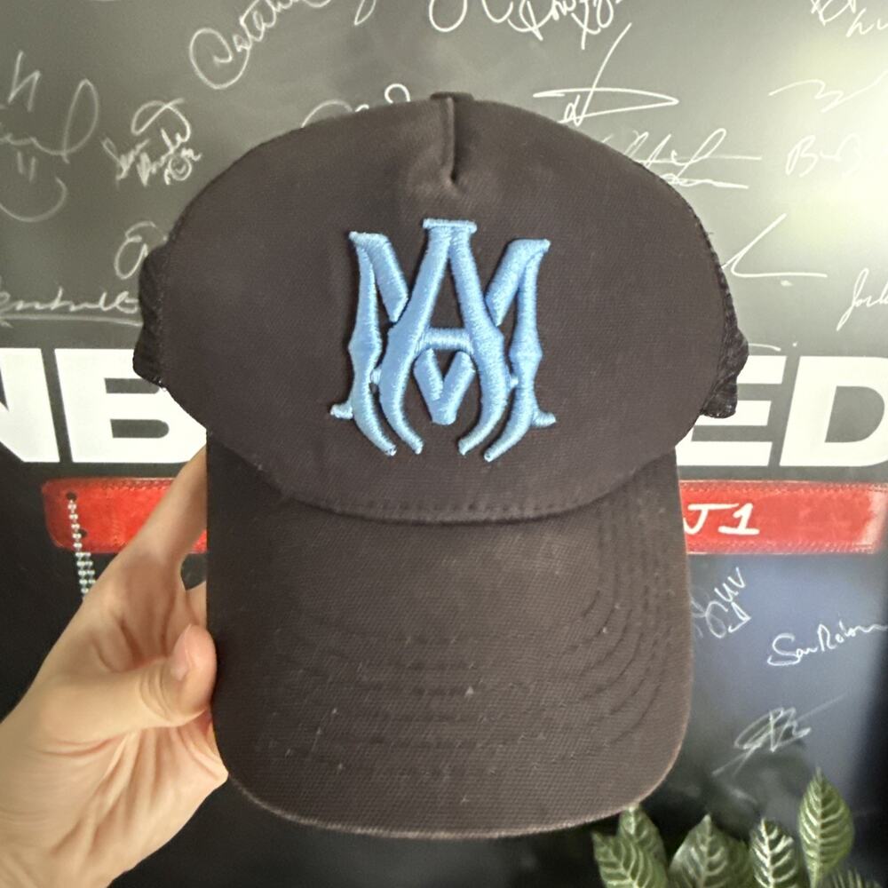 Amiri Black Logo Trucker Cap - Picture 2 of 13
